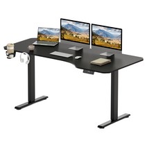 SANODESK 전동 높이조절책상 QS1 모션데스크 높낮이조절 스탠딩책상 전동컴퓨터책상, 블랙