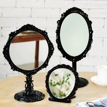 [베스트데코]공주풍 탁상거울 모음, HM-602 (블랙_장미접경)