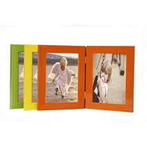 대상아트갤러리 19번19소칼라 고급수지 경첩 이중 감사장 더블 액자 주문제작 3*5 4*6 5*7 6*8 8*10 A4, 19칼라주황색