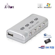 APORT USB 4포트 공유기(프린터 복합기) 자동선택기 스위치, 4포트 자동선택기