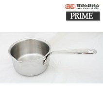 한일스텐레스 프라임 통3중 밀크팬, 14cm