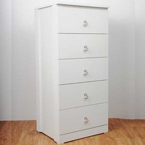블루밍가구 틈새 400 5단 서랍장, 4005화이트A