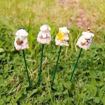 countryitem 엔틱 워킹 양 픽 4종 세트 이름표/가든픽, 1세트