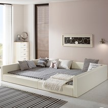 [파로마] 다비드 저상형-패밀리 침대, 아이보리, 프레임만[K+K]