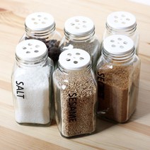 로맨틱노벰버 슬림 양념병 양념통(고체), 165ml, [실버캡]폰트2흰색 참깨