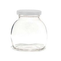 글라스락 유리병/잼병 타원병 500ml 유리용기, 타원병500ml-화이트1개