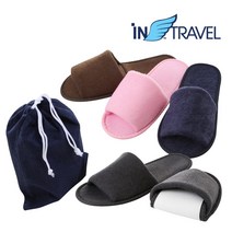 인트래블 접이식 기내슬리퍼 1148, 네이비, 1개