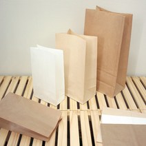 (주)팩스타 종이봉투 100매 각대봉투 치킨봉투, 종이봉투 S 줄무늬브라운 100EA, 1개