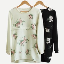 마더라이크 T.밍크털꽃나염수유티.