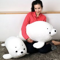 마리오네뜨유진 물개 쿠션, 화이트, 120cm