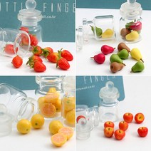 리틀핑거 미니어쳐 과일 18종 유리병세트 기타 피규어/미니어처, 09 앵두
