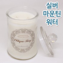 비단장이 프리미엄 아로마 소이캔들 원형기둥, 실버마운틴워터, 포장안함/면심지, 680ml