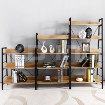 [와이디] 홀리 인테리어 철제 책장, 4단_블랙(YWD4006-BK)