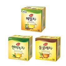동서 현미녹차50T+둥글레차50T+메밀차50T, 1세트