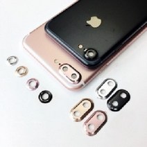 상아 터치아이디 홈버튼 스티커 + 카메라 보호 링 세트, 1세트, 아이폰 6/6S 플러스 공용 골드 카메라링 + 홈버튼 블랙실버
