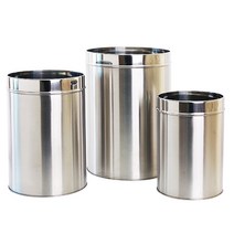 베스트데코 스텐 원형 휴지통 쓰레기통 우산꽂이 업소용, 소, 1개