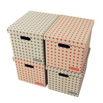 올리빙 크로스 트렁크 종이정리함 4종 대형, 그레이