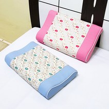 홈아트 아동 메모리폼베개 모음(속커버+겉커버포함), 굴곡양순이(핑크)