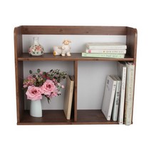 [홈퍼니] 심플 60cm 2단 한칸형 책꽂이, 옹이앤틱