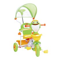 중모토이플러스 돌고래 다기능 자전거 유아용 세발자전거, 그린