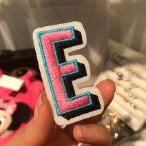 콤마라이프 와펜 이니셜 와펜스티커 NEW 디자인, E, 1개