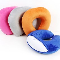 에브리캔버스 여행용 극세사 에어 목쿠션, 그레이