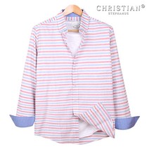 오마보이 남성용 크리스챤 스트라이프 남방 316PK