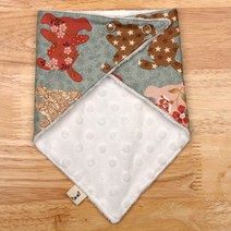 국내제작 극세사 스노우빕 토끼인형 턱받이 스카프빕