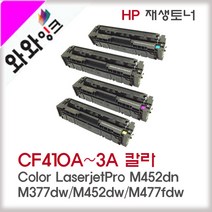 와와잉크 CF410A~3A 칼라토너 M452DN M477FDW M377DW 비정품토너, 빨강, 1개
