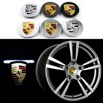 오토데코 포르쉐(PORSCHE) 엠블럼 휠캡 휠악세서리 클립형엠블렘 튜닝 차량용 엠블럼, 1 set, 포르쉐 휠캡-무광실버(65MM: 마칸용)