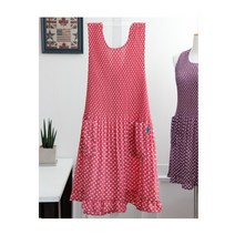 해피툴 칼라도트 원피스 앞치마, 그린, 1개