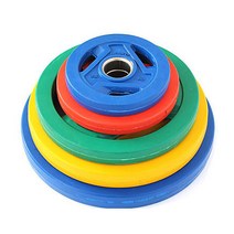 (베스코) 중량 컬러바벨 10kgx2장, 2장, 10kg