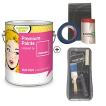 노루페인트 프리미엄 팬톤페인트 멀티용 1L 풀세트, 무광 White