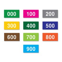 숫자띠라벨-DLS/도서관 도서분류 숫자 스티커, 1장, 600