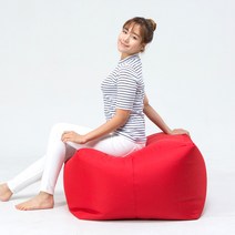 프리백 스퀘어 대형 빈백, 레드