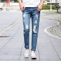 로이몽진 남성용 럭스 보이핏 10부 데님 팬츠 RT3029