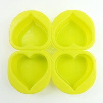 [캔들이케아] 천연 비누 만들기 재료 DIY 모음 비누베이스 / 기타재료, 민무늬 하트 4구 몰드