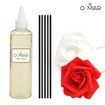 오마르 디퓨저리필액 100ml 장미꽃/섬유리드 증정, [레드]로즈제라늄(모기기피향)
