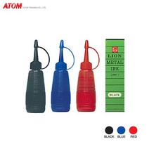 라이온 넘버링잉크 3종 30ml 낱개, 블랙, 1개