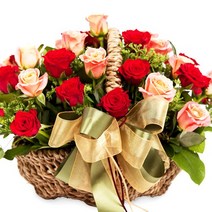 웰컴플라워 꽃바구니 미니꽃바구니, 12 수줍은미소