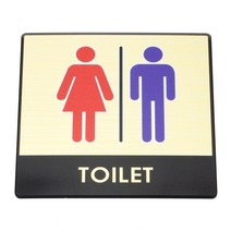 성원기업 표시팻말 표시창, 1개, 3-3.토일렛 TOILET(골드마감) 90x90mm