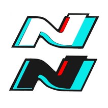 엠볼 N 포인트엠블럼(I30 N 벨로스터 현대자동차 N) 차량용 엠블럼, 블랙