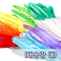 꾸미기 만들기 깃털(대) 약 100개입 대용량, 하늘