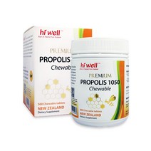 하이웰 프리미엄 프로폴리스 1050 츄어블 500정 1통 (올리브비누+프로폴리스치약 포함) / Hiwell Propolis 1050, 1개, 1050mg