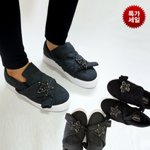 엣지걸슈즈 128-5 별모직 슬립온 4cm