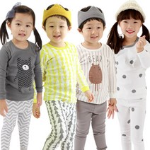 올챙이 봄가을용 유아 아동 주니어 무형광 내의&실내복 31종 상하