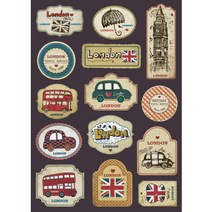 허니비 노트북 캐리어 스티커, 런던여행, 1개