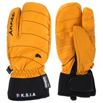 아넥스 데몬 가죽 삼지 스키보드 장갑 7655, 옐로우