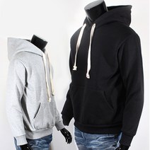 헤이유 빅사이즈의 심플한 남여공용 기모후드티