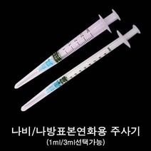 나비/나방표본 연화용 주사기 1ml-3ml, 1ml